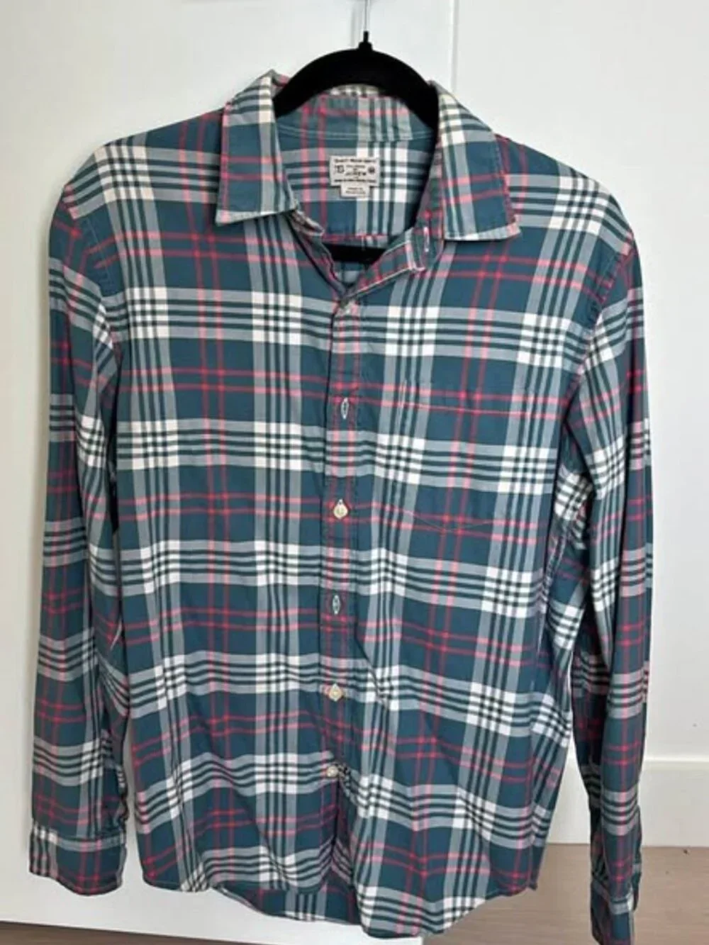 J.Crew Men's Classic Fit Flannel Shirt | Size Medium | 100% Cotton